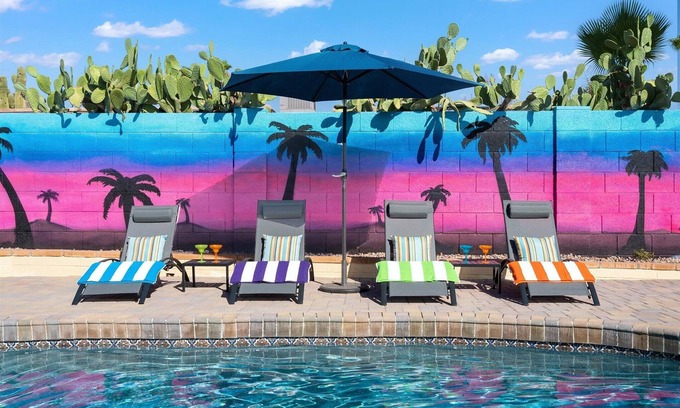 North Mountain House | Relax by the pool at our Moon Valley Retreat, with games, outdoor grill and more