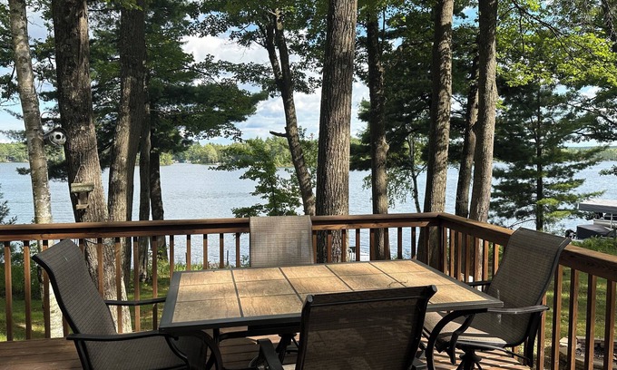 New Post Cabin | Rustic retreat at the Loon's Nest on beautiful Blueberry Lake!