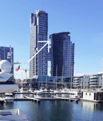 Srodmiescie Apartment | SeaTowers 28 Floor Waterfront PANORAMIC PENTHOUSE! Sea & City View from GLASS CORNER TRIANGLE! 75m2! Terrace!