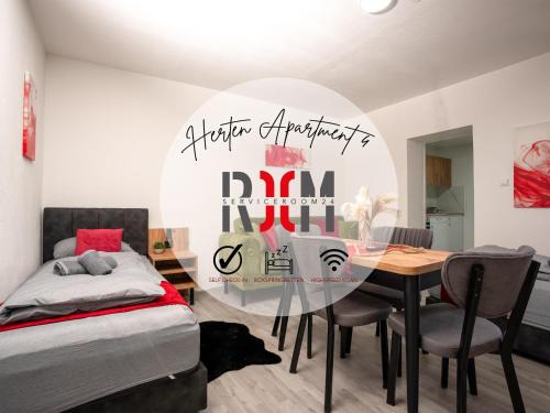 Westerholt Apartment | Serviceroom24 - Apartment 4 in Herten WLAN - Smart-TV - 24-7 Check-in und Küche