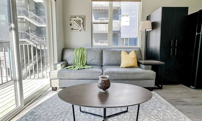 Downtown Omaha Apartment | Sleepover: Inspiring 1BD/1BA + Balcony- Downtown Omaha