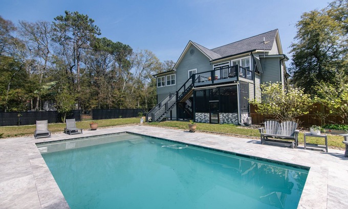 Edisto Island House | Stowe Away-Deluxe Island Home w/Private Pool; Pet Friendly; Outdoor Kitchen; 3 Miles to Beach