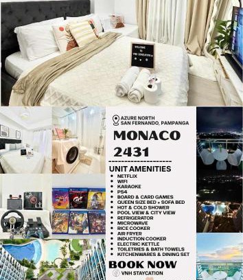 San Fernando Hotel | Studio 2-4pax Azure North San Fernando Pampanga