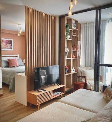 Itapua Apartment | Studio moderno e aconchegante, com piscina e a poucos passos do mar