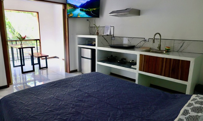 Cahuita Apartment | Studio Suite #7 AC, TV, Kitchen/bath/balcony