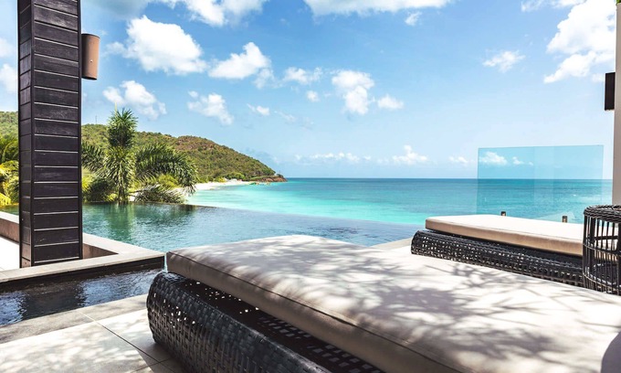 Fryes Beach Apartment | Stunning 4-Bedroom Villa with Gym and Caribbean Sea Views