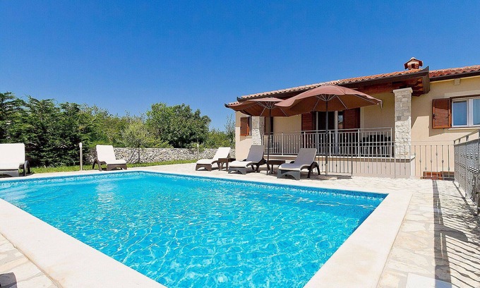 Salakovci Villa | Stunning private villa for 10 guests with A/C, private pool, WIFI, TV, terrace and pets allowed