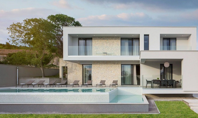 Viskovici Villa | Stunning private villa for 6 people with WIFI, A/C, private pool, TV, terrace and pets allowed