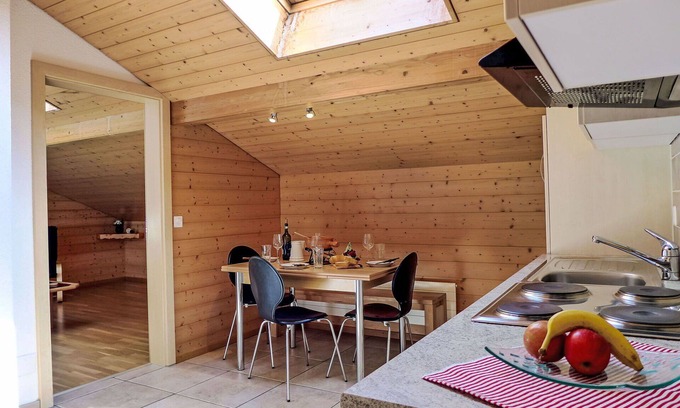 Frutigen Villa | Stunning villa for 4 guests with WIFI and patio