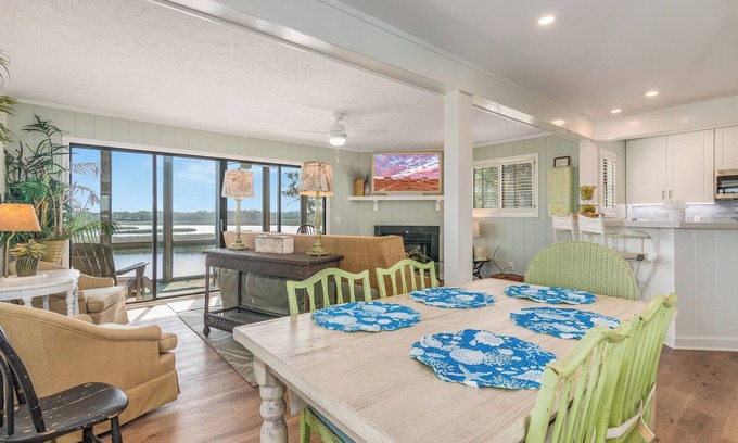 Bald Head Island Condo | Sunset view over the marsh in this 2 bedroom condo. Enjoy nature and views