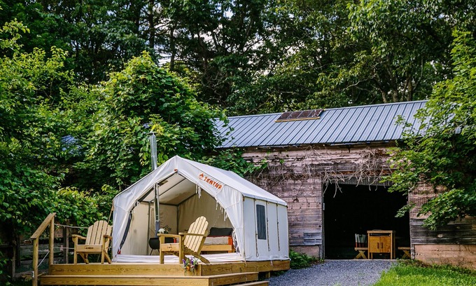 Catskill RV Rental | Tentrr Signature Site - The Old Catskill Game Farm Abandoned Zoo: Fido's Viney