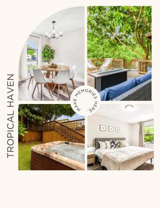 Port Tampa City House | Tropical Haven- Pet & Family Friendly, Hot Tub, Fire Pit, Deck, Grill, 5 min to Beach