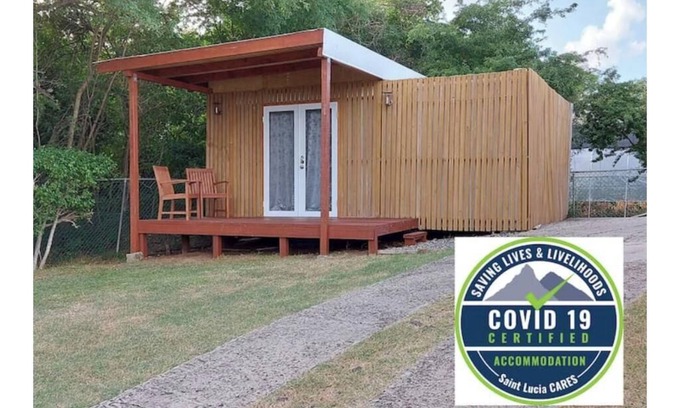 Gros Islet Apartment | Unique Container Home with Open Air Bathroom