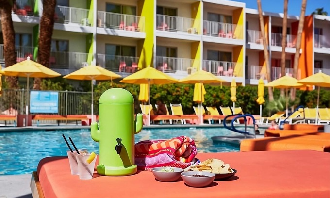 Sonora Sunrise Hotel | Vacation is Calling! Relax at 3 Pool Side Units! Near Moorten Botanical Garden.