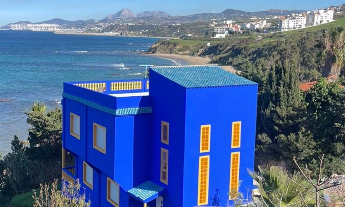 Ksar es Seghir Villa | Villa Bleu Majorelle plage, unique nature, fantastic view of Gibraltar