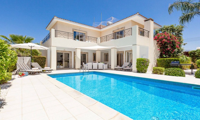 Kissonerga Villa | Villa CHIARA - 4 Bedroom Villa with Private Heated Pool & Jacuzzi/Spa