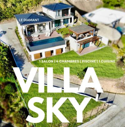 Le Diamant Villa | Villa SKY 4 Chambres - Vue sur le Diamant