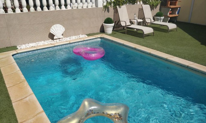 Caleta de Fuste Villa | VV 'VALDECONCHA', piscina climatizada privada y vistas al mar
