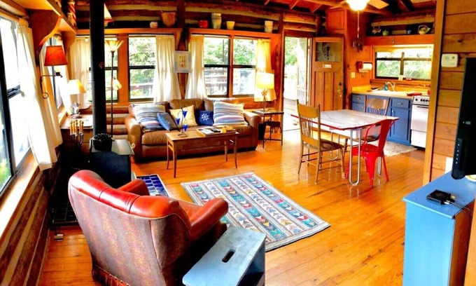Eureka Springs House | Water View Decks, 1930s Log Cabin, Pet Friendly
