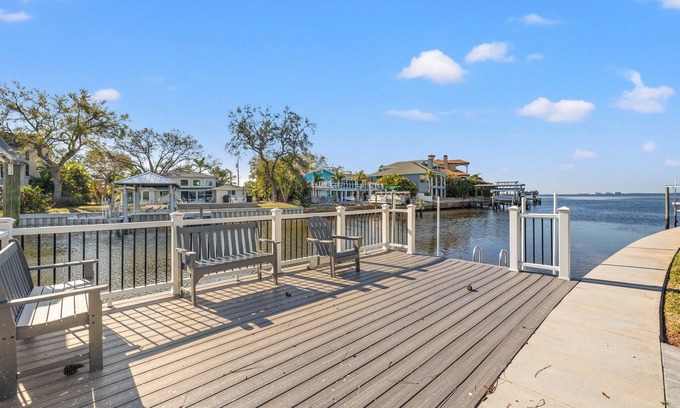 Palm Harbor House | Waterfront Island Oasis FULLY REMODELED! W/BOAT DOCK!