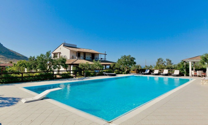 Castellammare del Golfo Villa | Wonderful private villa for 10 people with WIFI, A/C, private pool, TV and panoramic view