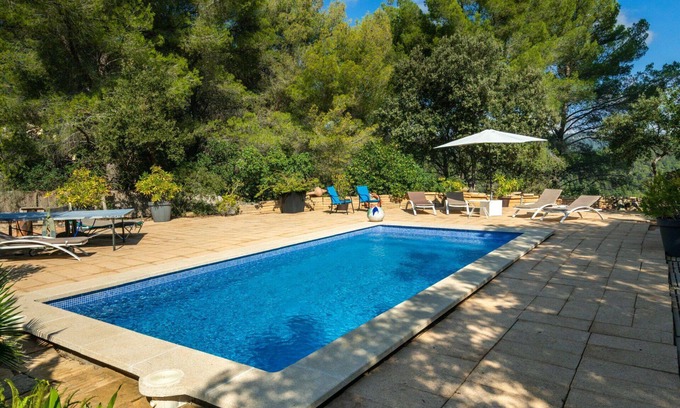 Urbanitzacio Es Verger House | Wonderful private villa for 8 people with A/C, private pool, WIFI, TV, patio and panoramic view