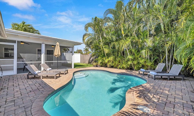 Tropic Palms House | Wonderful Tropical Pool House In Delray Near Ocean - 3 Bedrooms - Private Pool