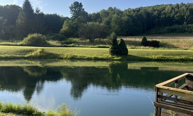 Sidney Center House | Wyman’s Willow. Home on sprawling property with a pond, hiking & wildlife.