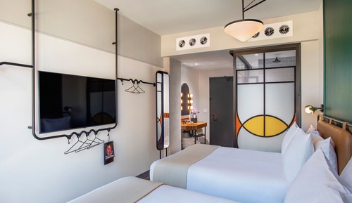 Room, 2 Double Beds, City View (Mobility Accessible, Roll-in Shower)