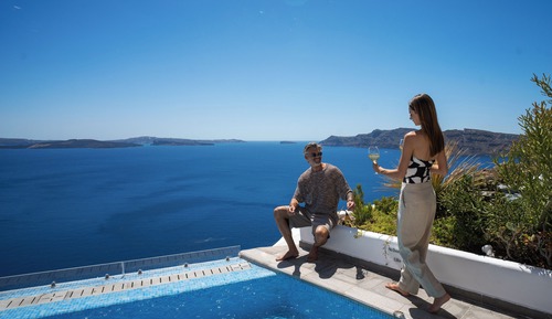Honeymoon Suite, Pool, Caldera View