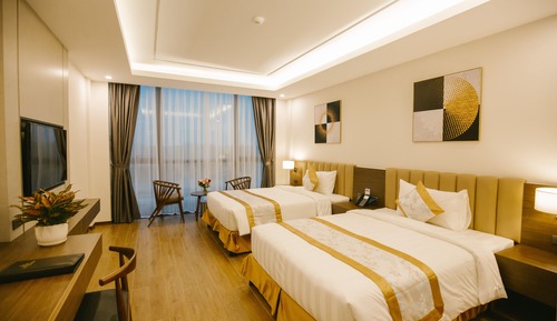 Deluxe Room, 2 Double Beds, Garden View