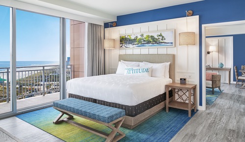 Suite, 1 King Bed with Sofa bed, Ocean View, Corner