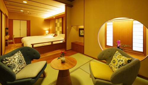 Guest room with open-air bath Japanese and Western hybrid room Non Smoking
