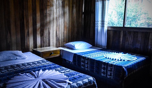Basic Double Room, 2 Twin Beds, Shared Bathroom