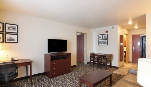 Suite, 1 King Bed with Sleeper Sofa, Accessible Roll in Shower, Non Smoking