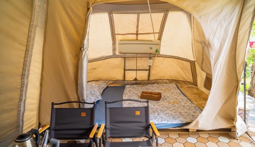 Standard Tent, 2 Bedrooms, Patio, Garden View