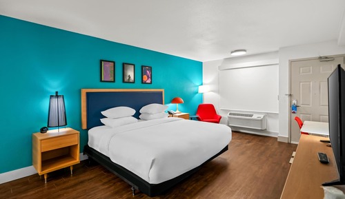 Room, 1 King Bed, Roll-in Shower