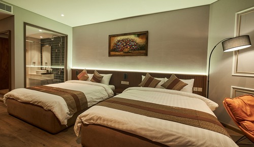 Quadruple Room, 2 Queen Beds, Beach View