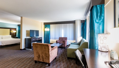 Suite, 1 King Bed, Roll-in Shower (Communications Accessible)
