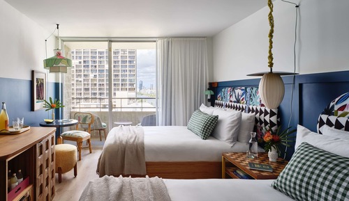 Premium Double Room, 2 Double Beds (View)