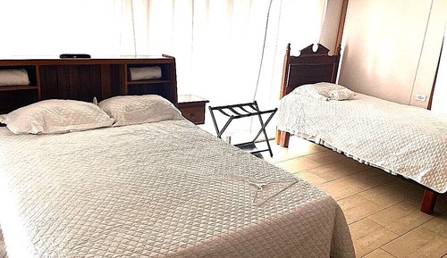 Cabin with two beds, one double and one personal