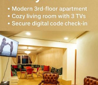 Three-Bedroom Premium Apartment with Balcony