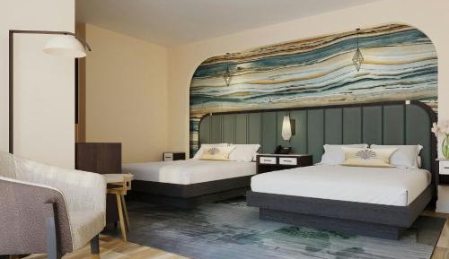 Standard Queen Room with Two Queen Beds and Partial Water View