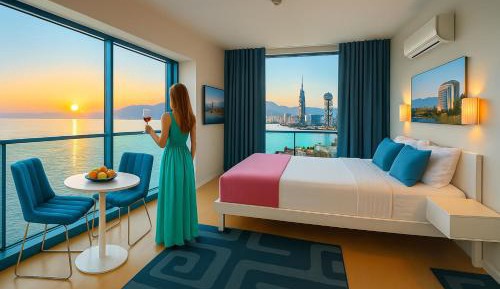 Two-Bedroom Apartment with Balcony and Sea View