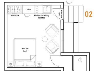 Studio Apartment with Sea View
