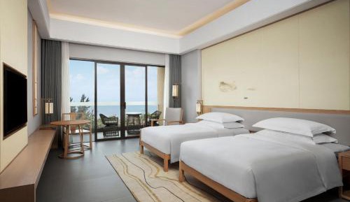 Deluxe Sea view Guest room with 2 Double, Balcony