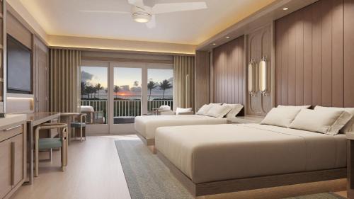 Deluxe Queen Room with Two Queen Beds and Balcony - Ocean View