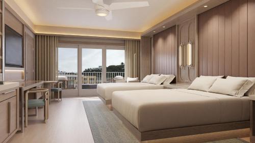 Deluxe Queen Room with Two Queen Beds and Balcony - Resort View