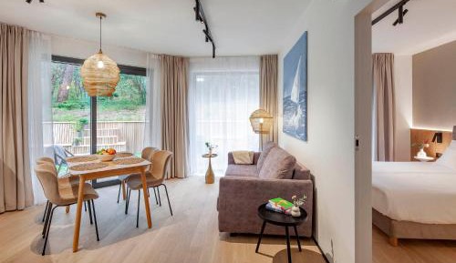 Six-person apartments with a forest garden