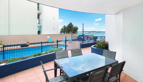 Standard Three-Bedroom Apartment with Partial Water View